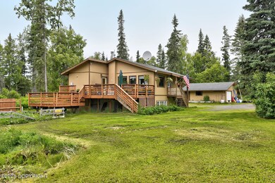 side of home and decks