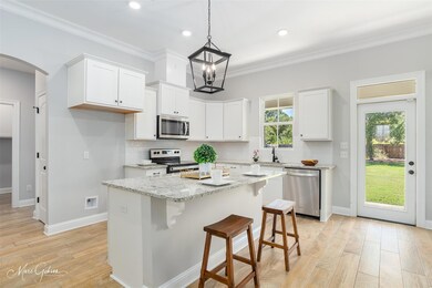 Kitchen with appliances with stainless steel finis