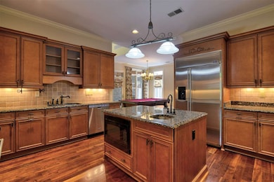Fabulous Granite Kitchen w/Hardwood, Tumbled Marbl