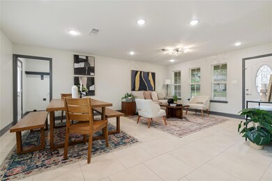 Dining and living area from kitchen.