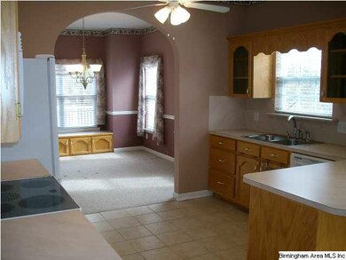 Large Kitchen, lots of cabinets and counter space.