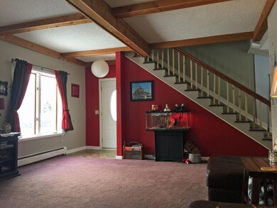 front entry into living room