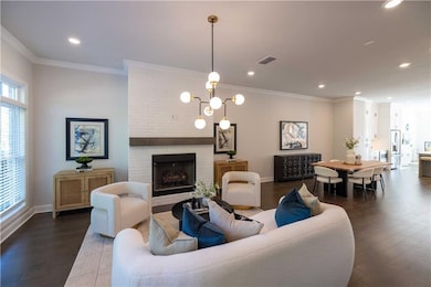 A gorgeous living area with gas fireplace. *Please note pictures shown are of the Jacobsen II floorplan but are not of the actual home.