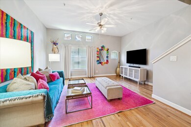 Living room with neutral paint colors which are ca