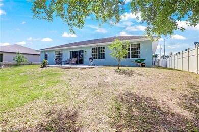 Backyard and patio area
