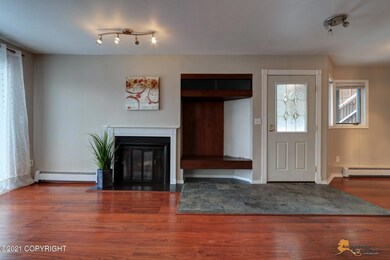 Wood burning fireplace