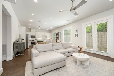 Wall of windows that look out to the backyard from the living areas!