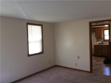 View from living room looking toward kitchen.