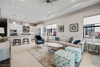 Living area featuring light wood-type flooring, a