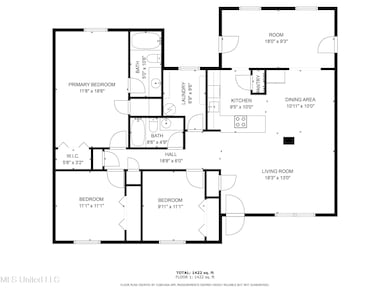 2D Floor Plan for 3217 North 2nd Street