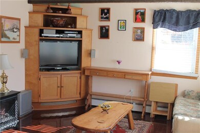 Living room with custom built in