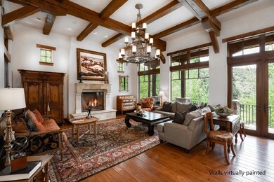 Living Room with walls virtually painted