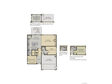 First Floor Layout - home has Optional Morning Roo