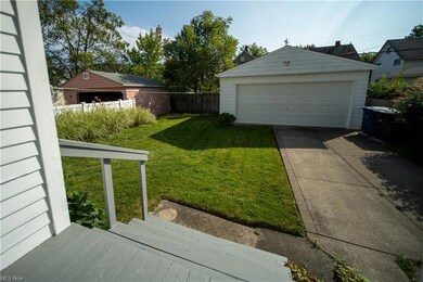 View of yard with garage
