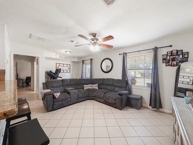 Living area attached to breakfast bar