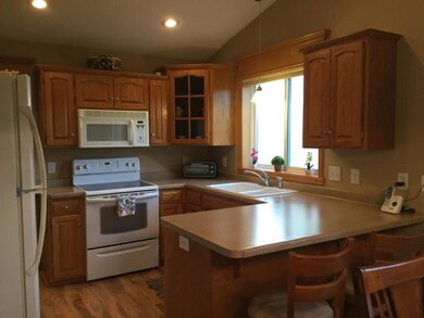 Beautiful birch cabinets... lots of storage