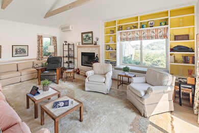 Living room with fireplace