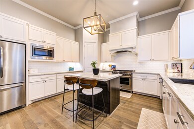 Chef-inspired kitchen with a large center island,