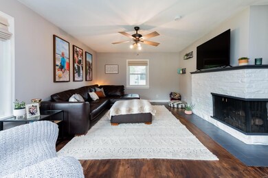 Living room with gas fireplace
