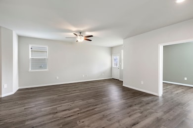 Family room and dining room.