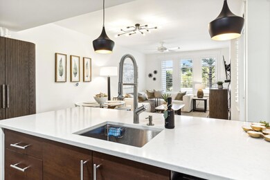 kitchen open to living