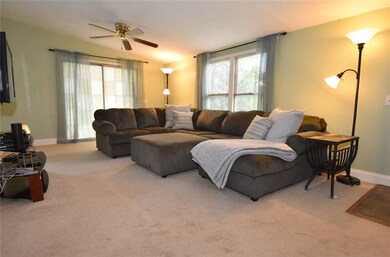 Plenty of natural light in the  spacious living ro