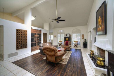 Great room w/ soaring high ceilings