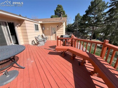 Wooden deck with grilling area