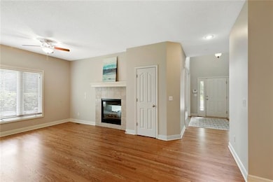 A hearth room makes for easy entertaining.  The re
