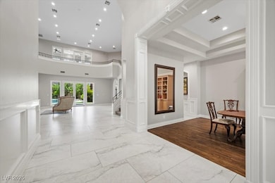View from front door entry.  Expansive use of larg