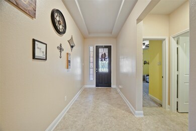 Extensive tile in much of this one story home. Two bedrooms & a bathroom are on the front of the house.