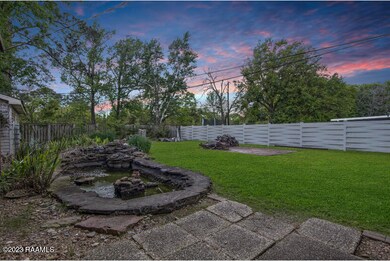 Backyard with Koi Pond