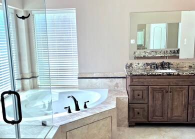Master Bathroom soaker tub and 