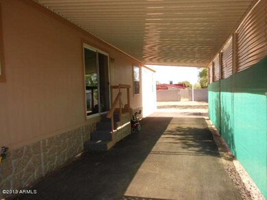 Viewing South into extended carport