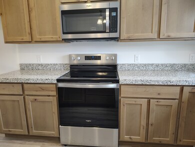 A smooth top electric range is included, but there is also a gas range hookup.