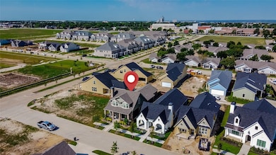 Aerial view of residential area