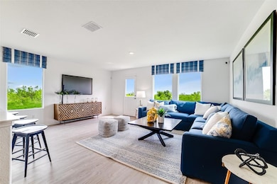 Living area featuring wood finished floors