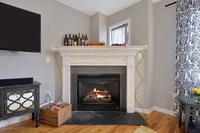 Living area fireplace