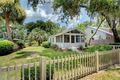 Nice corner lot is just the right size.