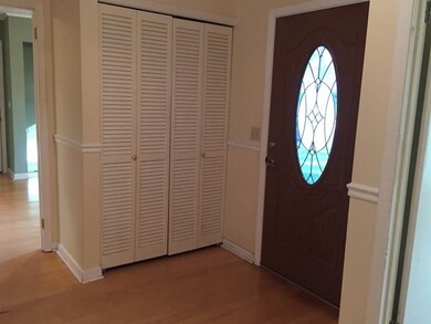 A convenient coat closet near the front door.