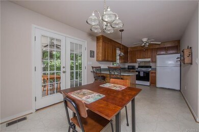 Eat-in kitchen, with french doors leading to the s