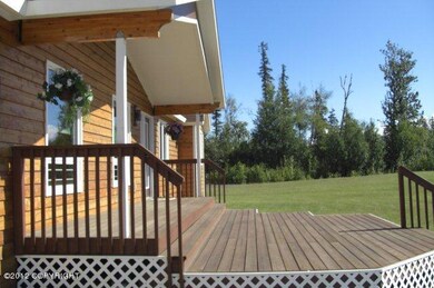 Left side view of front porch