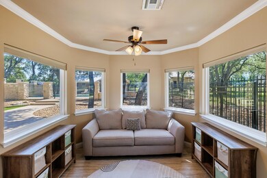 Sunroom with ornamental molding and wood finished