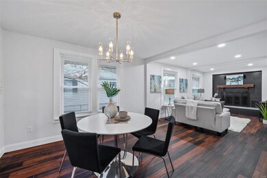 Breakfast room has wood flooring, professionally p
