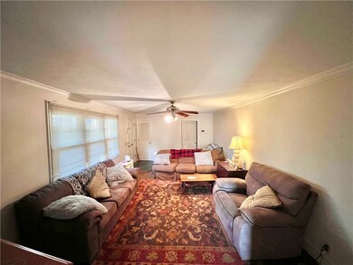 Living room, looking toward hallway