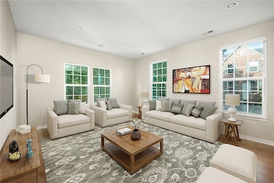 The living room on the main level