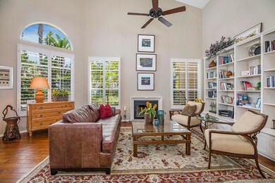 Living room with garden views