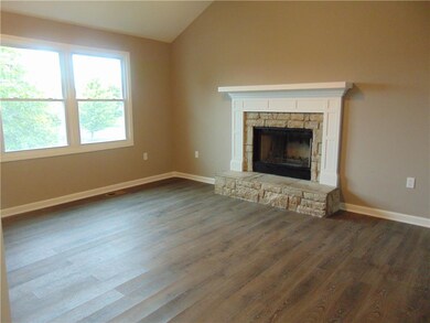 Custom made mantel on gas starter-wood burning fir