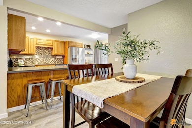 Open kitchen and dining