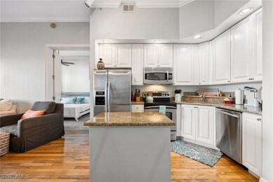 Kitchen featuring light wood finished floors, visi